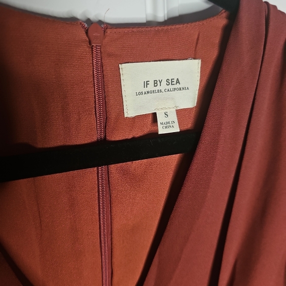 If By Sea-Small-Rust Short Sleeve Dress - Picture 3 of 4